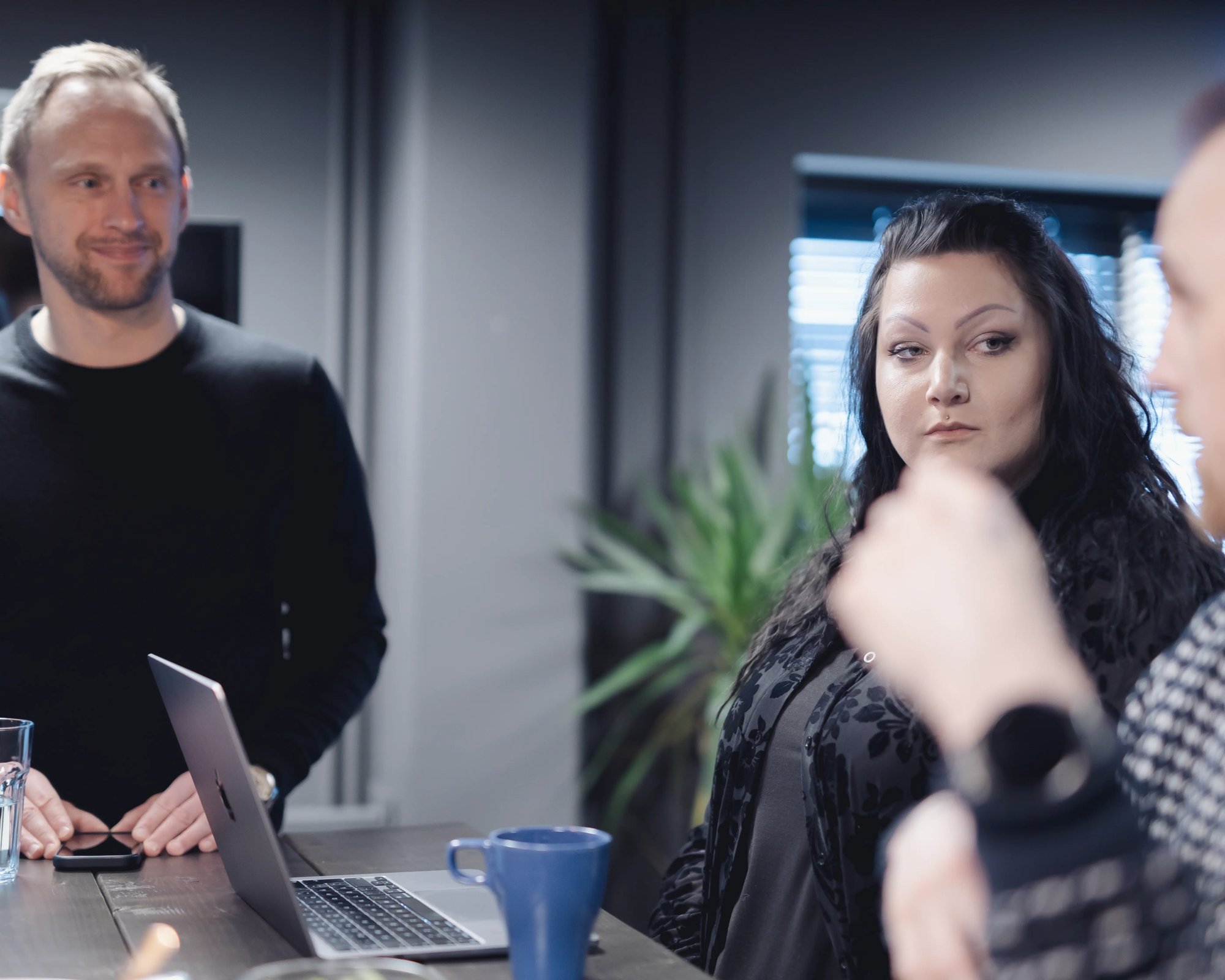 An image of Andrej and Josefine at the Teqflo office