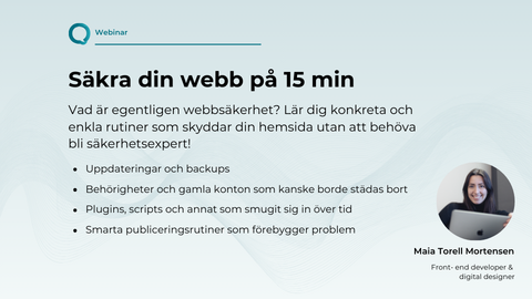 Säkra din webb på 15 min webinar