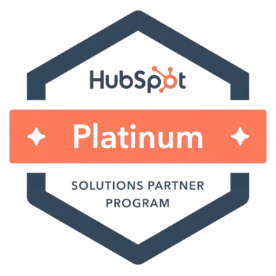 A picture of the HubSpot platinum logo